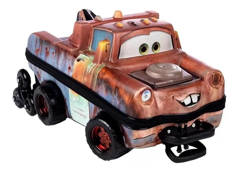 Imagem de Mochila Malinha Escolar Menino Carros Tow Mater 3d Rodinha G