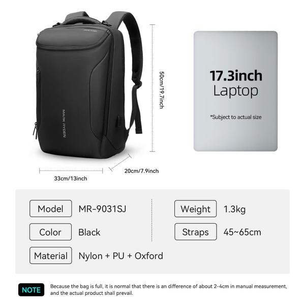 Imagem de Mochila MARK RYDEN Business impermeável para homens e laptop de 17,3 polegadas