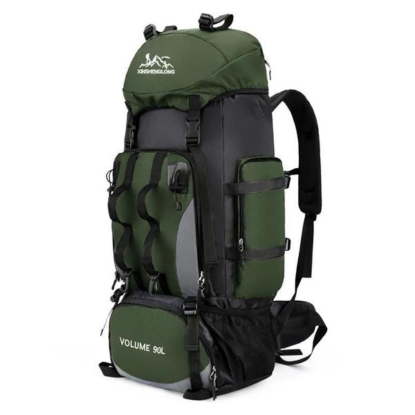 Imagem de Mochila Masculina 90L à Prova d'Água para Camping e Trekking - Alta Capacidade