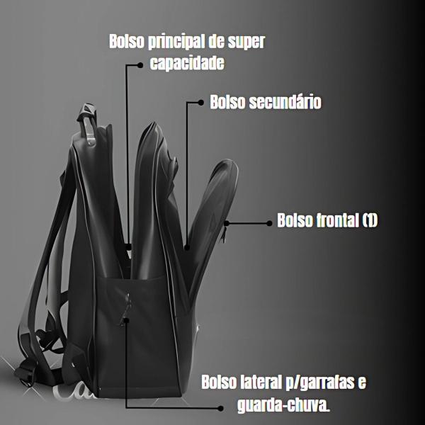 Imagem de Mochila Masculina Alta Qualidade Espaçosa Trabalho Viagem