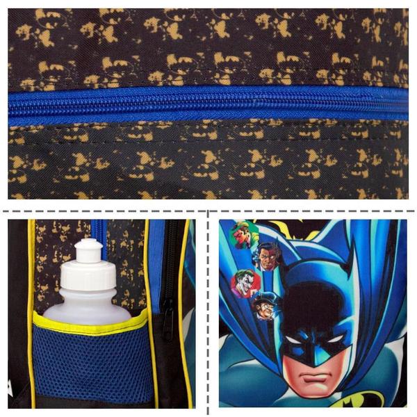 Imagem de Mochila Masculina Batman De Costas + Kit Lancheira E Estojo