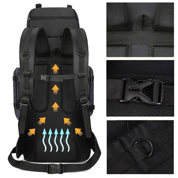 Imagem de Mochila Masculina Bolsa Viagem Trilhas Camping 90L Grande Ultra leve