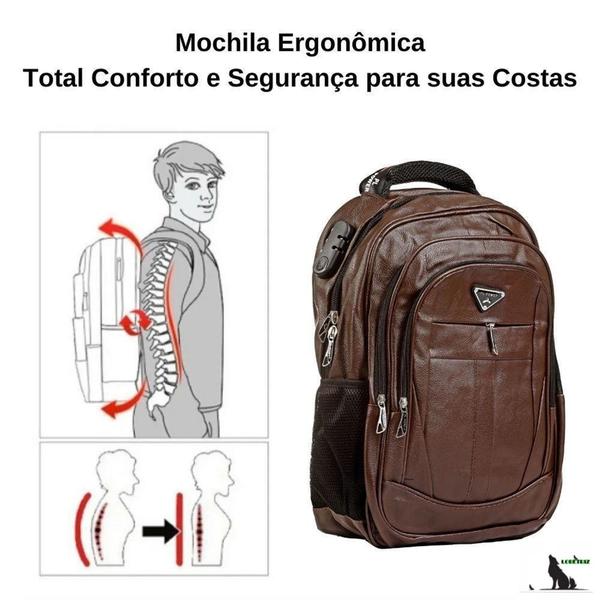 Imagem de Mochila Masculina Costa Sintético Notebook LINDA