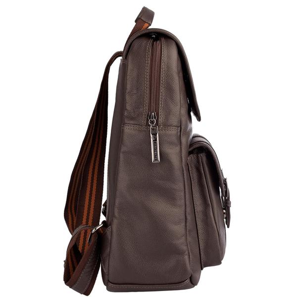 Imagem de Mochila masculina de couro Trip Café