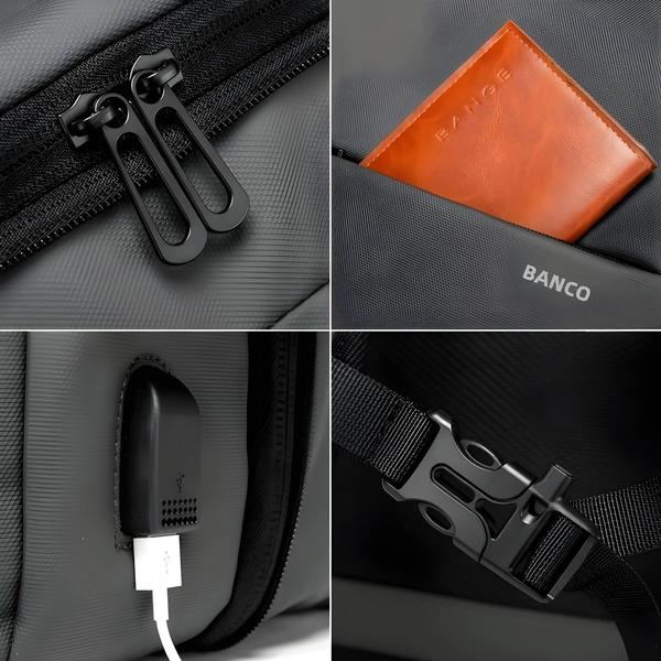 Imagem de Mochila Masculina de Viagem - Grande Capacidade, À Prova D'Água, Expansível e com USB (17.3")