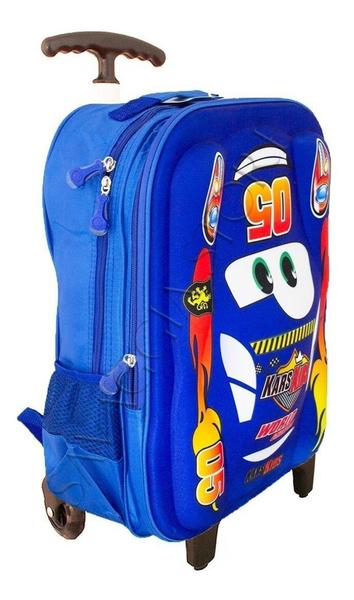 Imagem de Mochila Masculina Escolar Menino Rodinhas Carros - VOZZ