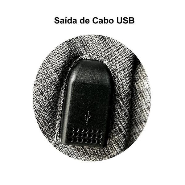 Imagem de Mochila Masculina Executiva Anti Furto Notebook Cabo Usb