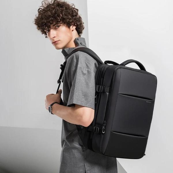 Imagem de Mochila Masculina Expansível à Prova d'Água para Laptop e Viagem