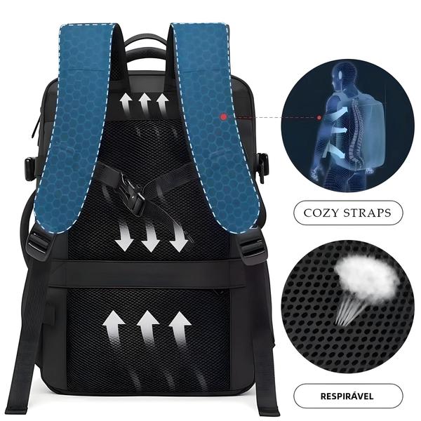 Imagem de Mochila Masculina Expansível à Prova d'Água para Laptop e Viagem