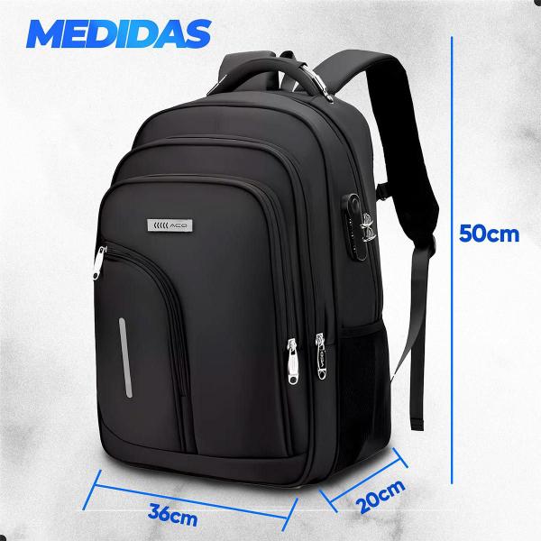 Imagem de Mochila Masculina Feminina Notebook Escolar Faculdade Viagem Dia a Dia Reforçada Resistente a Água Marcador de Bagagem Saida usb Fone ACO