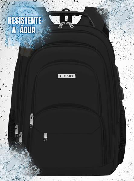 Mochila Masculina Feminina Notebook Reforçada Resistente a Água Saída usb Fone - ACO Imagem de Mochila Masculina Feminina Notebook Reforçada Resistente a Água Saída usb Fone