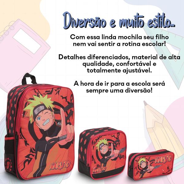 Imagem de Mochila Masculina Juvenil Infantil Naruto Costas Toys 2U