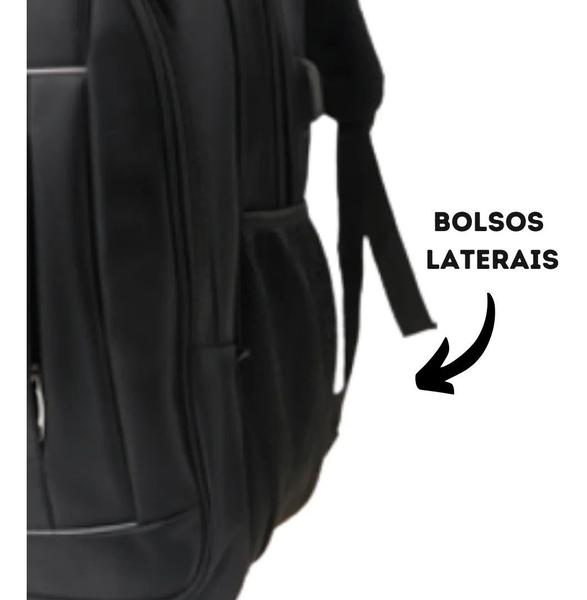 Imagem de Mochila Masculina Motoboy Viagem Grande Reforçada Preta