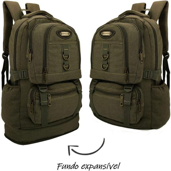 Imagem de Mochila Masculina Notebook 15.6 Lona Fundo Expansível