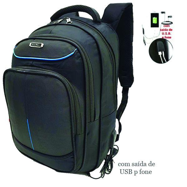 Mochila Masculina Notebook USB A905 - ELLO Imagem de Mochila Masculina Notebook USB A905
