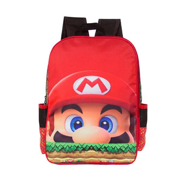 Mochila Masculina Super Mario de Costas + Lancheira e Estojo - TOYS 2U Imagem de Mochila Masculina Super Mario de Costas + Lancheira e Estojo