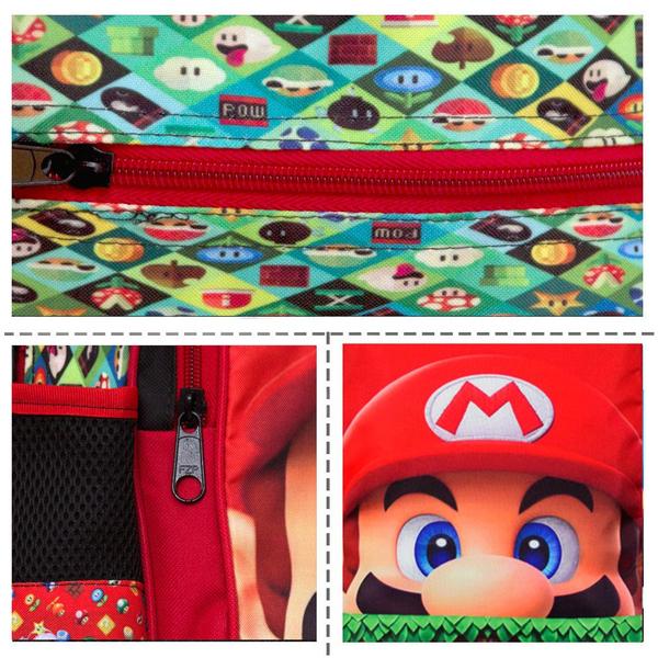 Imagem de Mochila Masculina Vermelha Lancheira e Estojo Super Mario