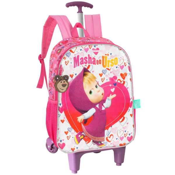 Imagem de Mochila Masha Urso Escolar Infantil Rodinhas IS40941MU-ROSA