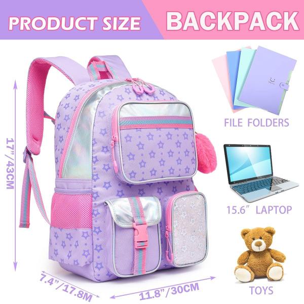 Imagem de Mochila Meetbelify para meninas com mais de 6 anos de idade com bolso para laptop