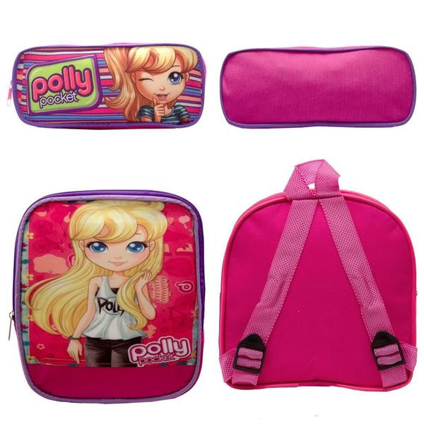 Imagem de Mochila Menina Infantil Costas Polly Pocket Com Lancheira