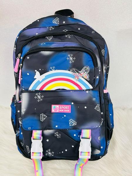 Imagem de Mochila Menina Multifuncional De Grande Capacidade Para Estudantes/Estilo Geladeira Arco Iris