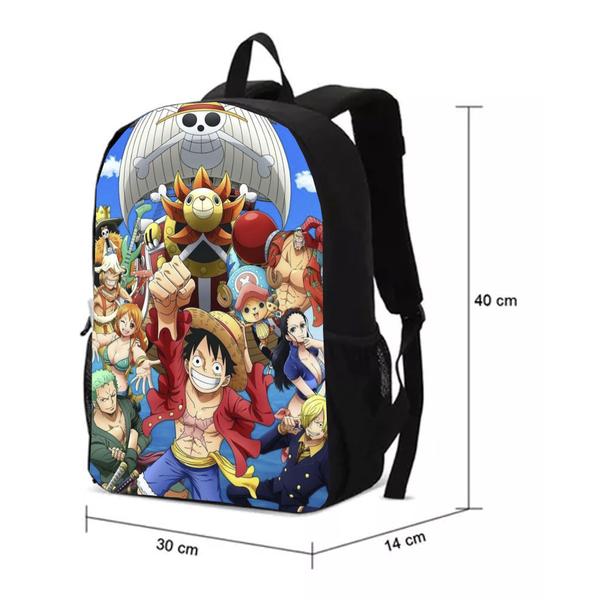 Imagem de Mochila Meninos Bolsa Luffy e Seus Amigos  Modelo Anime Escolar Novidade