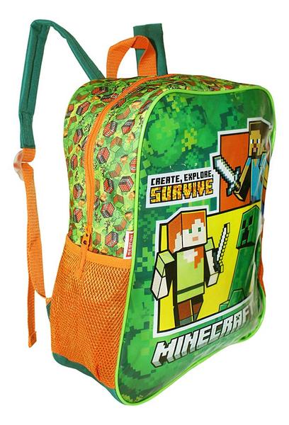 Imagem de Mochila Minecraft Infantil Meninos Costas Grande Oficial