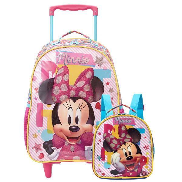 Imagem de Mochila Minnie Infantil Com Lancheira Térmica Escolar Disney