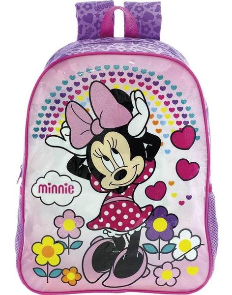 Imagem de Mochila Minnie Mouse Costas Material Escolar Infantil Lilás