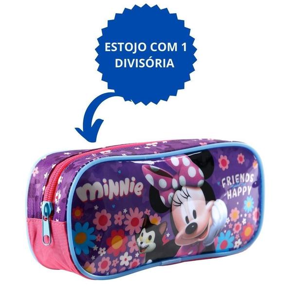 Imagem de Mochila Minnie Mouse Lilás com Rodinha e Kit