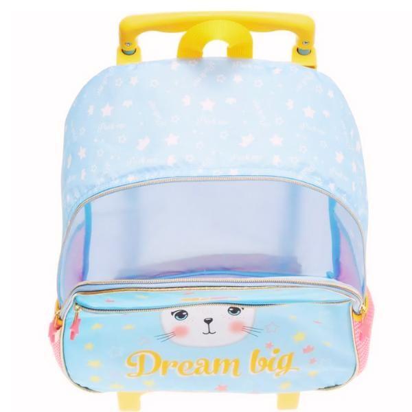 Imagem de Mochila Mochilete Coelhinha Escolar Infantil Rodinhas Tam G