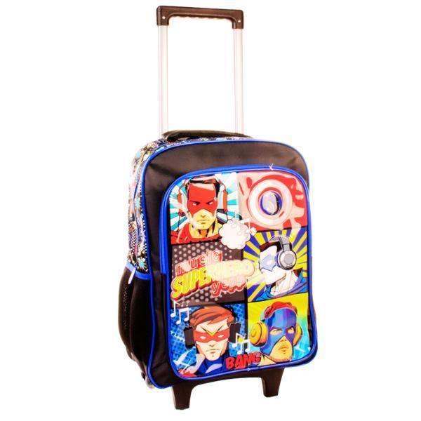 Imagem de Mochila Mochilete Infantil Heróis Super Hero Rodinhas G