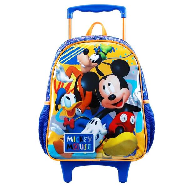 Imagem de Mochila Mochilete Infantil Mickey Mouse Disney Escolar Reforçada Xeryus Tam G Rodinhas