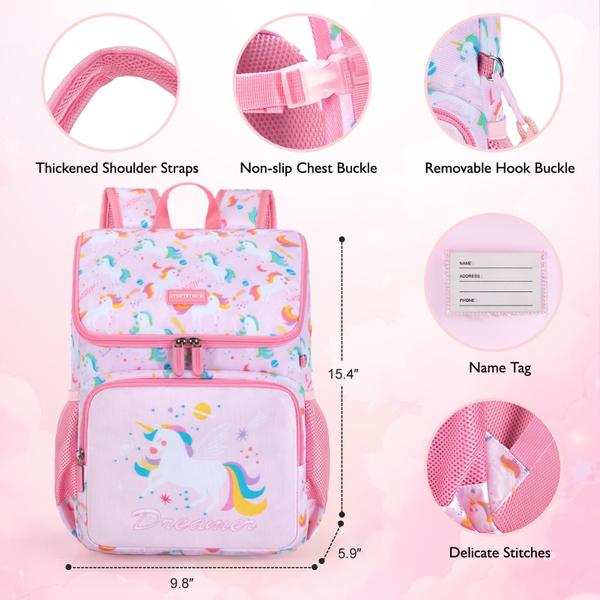 Imagem de Mochila mommore Kids para meninos e meninas 2 em 1 unicórnio