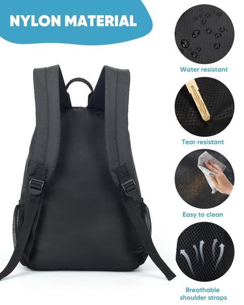 Imagem de Mochila MOODONE leve, embalável, 20L, resistente à água