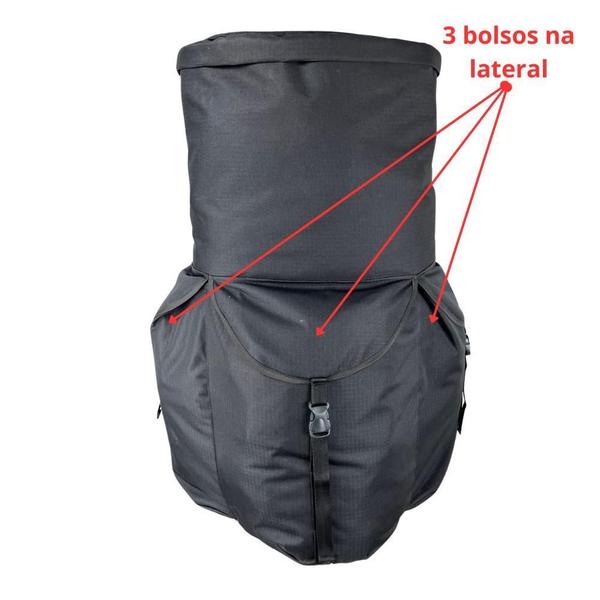 Imagem de Mochila Motoboy Grande 130 Litros Impermeável Cargueiro Bag