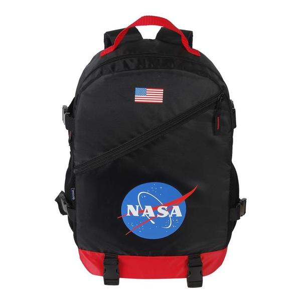 Imagem de Mochila Nasa Unisex Preta e Vermelha Dermiwil