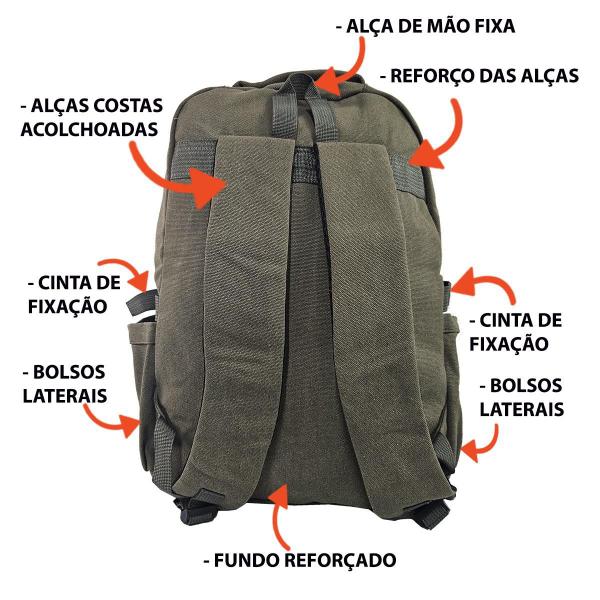 Imagem de Mochila Notebook 17 Polegadas Lona 6108 + Capa