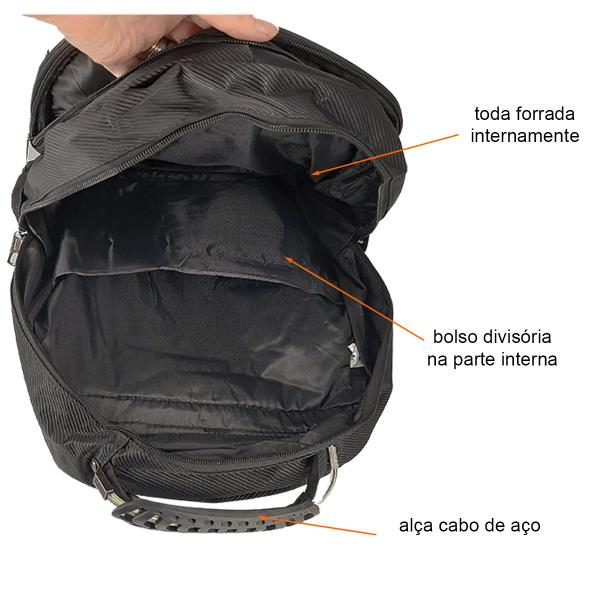 Imagem de Mochila Notebook Cabo De Aço A381