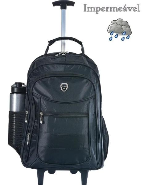 Imagem de Mochila Notebook Carrinho Rodinhas Executiva Viagem Facul trab passeio