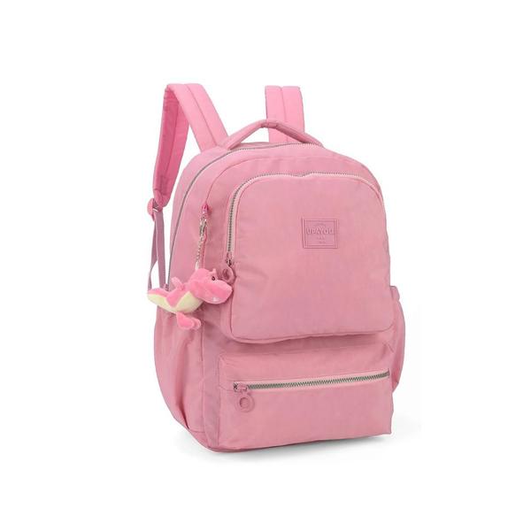 Imagem de Mochila Notebook Crinkle com Chaveiro de Pelúcia UP4YOU