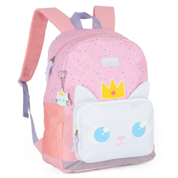 Imagem de Mochila Notebook Feminina Gatinha Grande Clássica Rosa