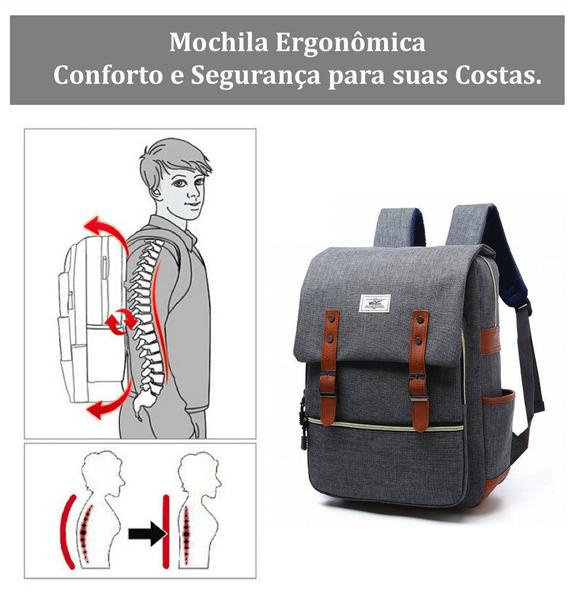 Imagem de Mochila Notebook Feminina impermeável de 15.6 Polegadas Executiva Resistente com Costado Ergonômico