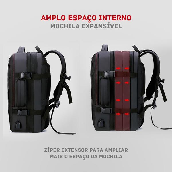 Imagem de Mochila Notebook Mala De Mão Expansiva Crossgear Preta