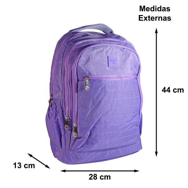 Imagem de Mochila Nylon Amassadinho Tactel Notebook Básica Feminina Masculina