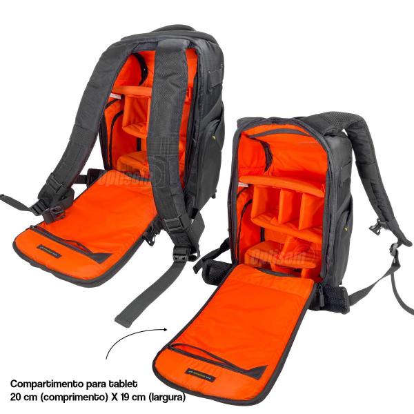 Mochila para Camera Fotografica Lente Tripé Fancier Kingkong30 + Capa de Chuva Imagem de Mochila para Camera Fotografica Lente Tripé Fancier Kingkong30 + Capa de Chuva