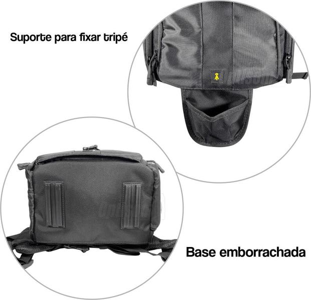 Mochila para Camera Fotografica Lente Tripé Fancier Kingkong30 + Capa de Chuva Imagem de Mochila para Camera Fotografica Lente Tripé Fancier Kingkong30 + Capa de Chuva