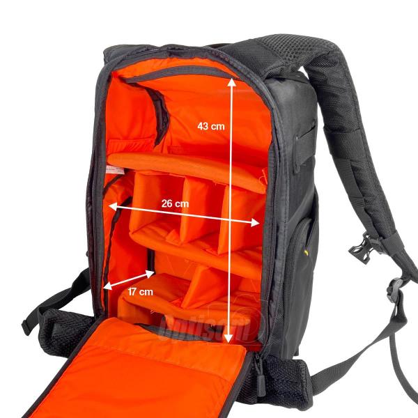 Mochila para Camera Fotografica Lente Tripé Fancier Kingkong30 + Capa de Chuva Imagem de Mochila para Camera Fotografica Lente Tripé Fancier Kingkong30 + Capa de Chuva