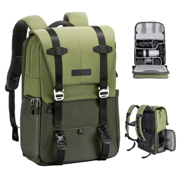 Mochila para câmera K&F Concept de grande capacidade 20L com capa de chuva Imagem de Mochila para câmera K&F Concept de grande capacidade 20L com capa de chuva