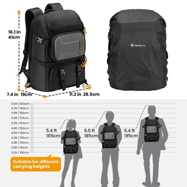 Imagem de Mochila para câmera TARION Pro Large com compartimento para laptop